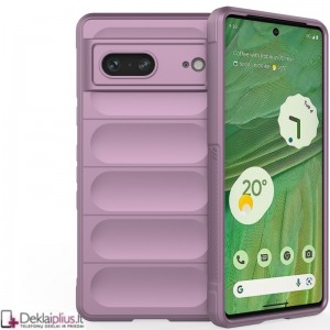 Magic Shield guminis dėklas su kameros apsauga - violetinis (Google Pixel 7)